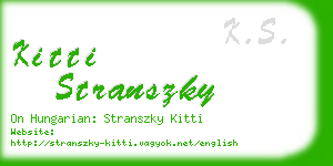 kitti stranszky business card
